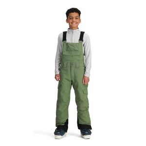 Obermeyer Olive Green Kids Snow Bib Overalls with Black Straps